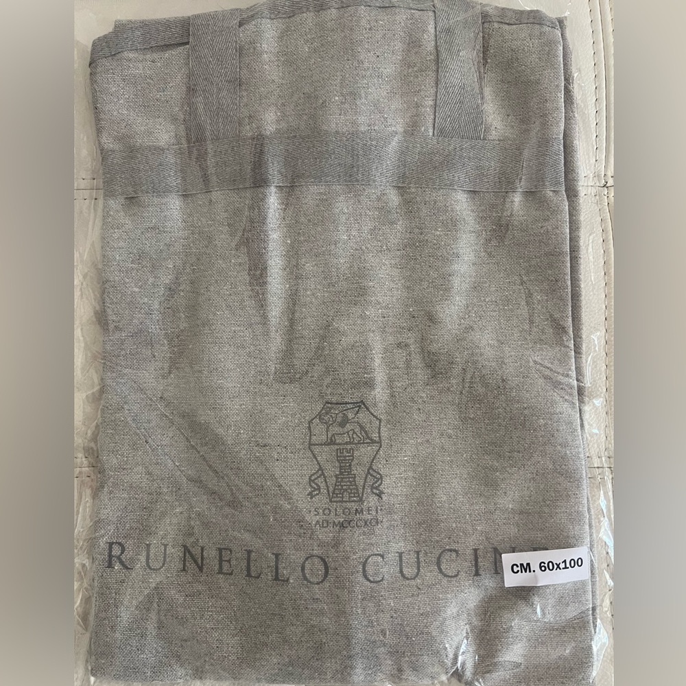New Brunello Cucinelli Light Gray Travel Cover Dust Bag zipper storage - Picture 6 of 7